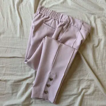 tocco closet 밑단 하트 버튼 테이퍼드 팬츠 M