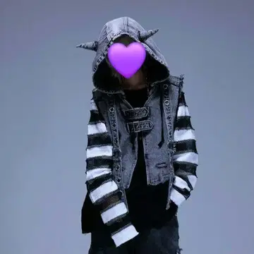 Gamchu 가무츄 나의 애착 뿔 하네스 베스트 그레이 파괴뼈