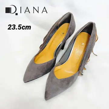 DIANA 프린지 그레이 하이힐 펌프스 스웨이드 23.5cm