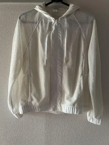 lululemon 룰루레몬 후드티 지퍼 자켓 메쉬 화이트