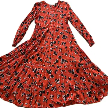 ZARA 빨간색 꽃무늬 롱 드레스 S 사이즈