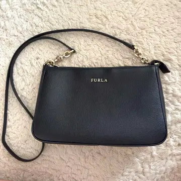 [ 새상품급 ] FURLA 훌라 숄더백 가죽 블랙 미니백