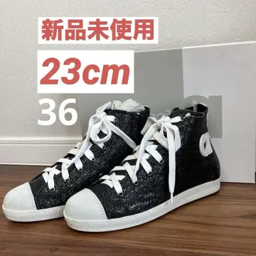 agile 블랙 하이컷 스니커즈