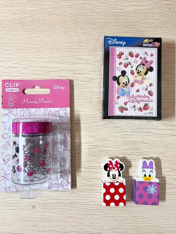디즈니 Disney 미니 퍼즐 미니 마우스 클립 지우개 세트