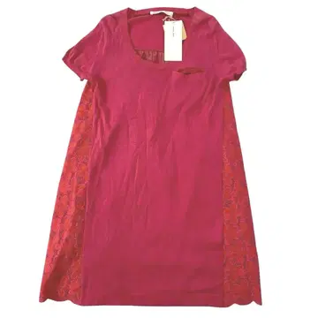 사카이 럭 sasacai luck 플라워 레이스 튜닉 핑크