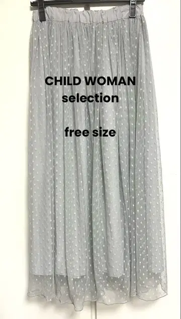 새상품 CHILD WOMAN selection 도트 무늬 샤샤 스커트