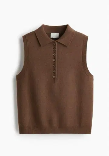 h&m 카라 부착 풀오버 베스트