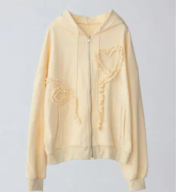 idem 이뎀 heart frill hoodie