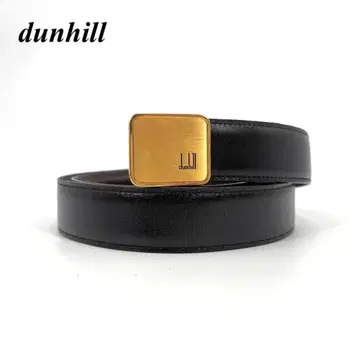 컨디션 최상 dunhill 던힐 가죽 벨트 골드 버클 블랙