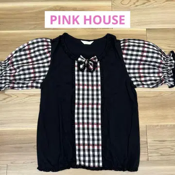 PINK HOUSE 반팔 블라우스 체크