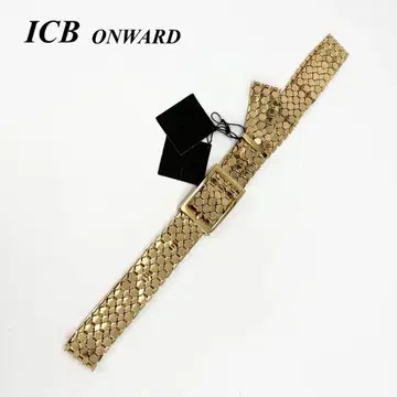 미사용 새상품 ICB ONWARD 골드 벨트 황동 허니콤 기하학 패턴