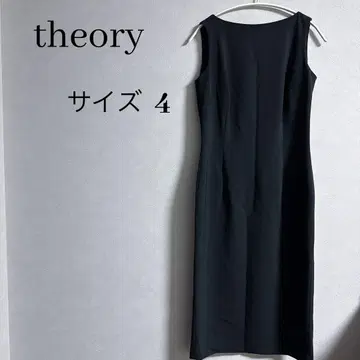 컨디션 최상 띠어리 롱 원피스 슬리브리스 보트넥 블랙 4