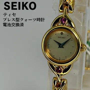 미사용품 SEIKO 세이코 티세 블레스형 쿼츠 손목시계 배터리 교환 완료
