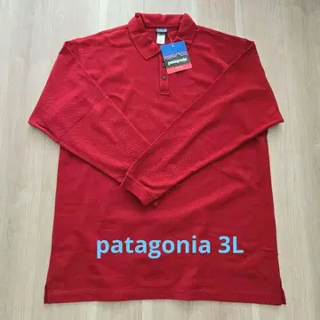 새상품 patagonia 남성용 피케 셔츠 XXL 레드