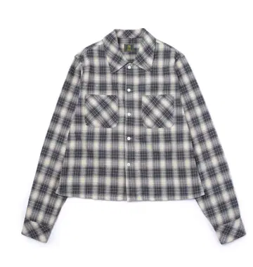 Noen 섀도우 옴브레 체크 셔츠 [Navy]