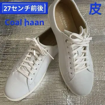 콜한 화이트 컬러 가죽 남성용 스니커즈 27cm (9 1/2M) 새상품급