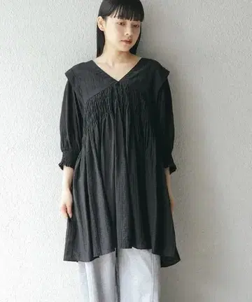 KBF 2WAY 셔링 미니 원피스 블랙