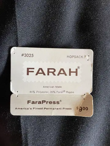 60's sFARAH 블랙 테이퍼드 슬랙스 미국제 빈티지