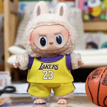LABUBU 옷 갈아입기 농구 유니폼 Lakers 스타일 인형 의류
