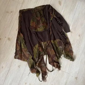 THE BALLROOM vintage 패치워크 랩 스커트 상의