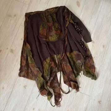 THE BALLROOM vintage 패치워크 랩 스커트 상의