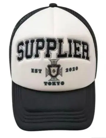 SUPPLIER 크로스 칼리지 로고 메쉬 캡