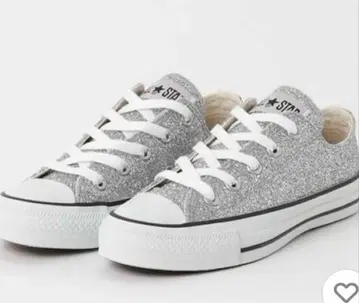 CONVERSE ALL STAR 실버 글리터 스니커즈 새상품급