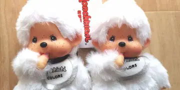 몽치치 키링 2개 세트 화이트