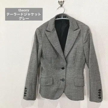 띠어리 테일러드 자켓 그레이 사이즈 2 가을/겨울 울 혼방