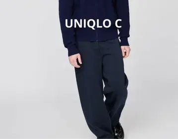 UNIQLO C 맨투맨 와이드 팬츠 L 네이비 시착만 한 상품