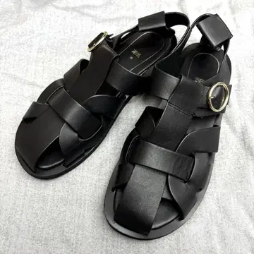 ZARA 자라 구르카 샌들 39 블랙