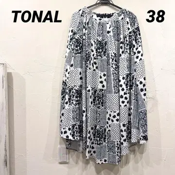 새상품급 중고 TONAL 토널 모노톤 플라워 개더 맥시 스커트 38