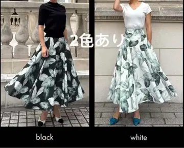 JENNE 리프 플레어 스커트