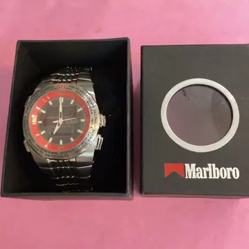 Marlboro 디지털 시계 블랙 레드