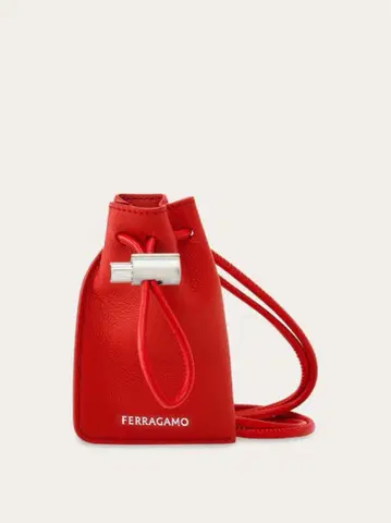 FERRAGAMO 엠보싱 로고 미니 백 레드