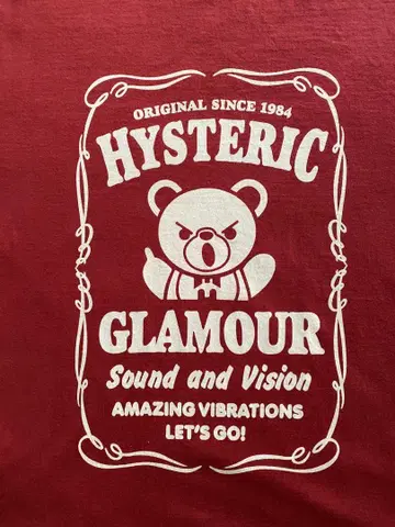 HYSTERIC GLAMOUR 퍼킹 베어 T셔츠 L 사이즈