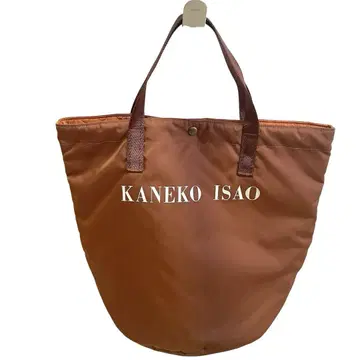 KANEKO ISAO 나일론 토트백 퀼팅 버킷형 브라운