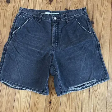 JOURNAL STANDARD 블랙 데미지 데님 숏팬츠