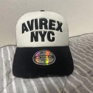 AVIREX NYC 캡 화이트/블랙