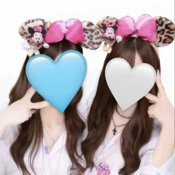 디즈니 레오파드 무늬 미니 머리띠