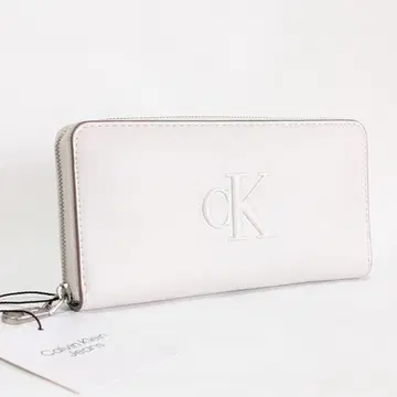 [ 미사용 새상품 ] Calvin Klein 장지갑 화이트 로고