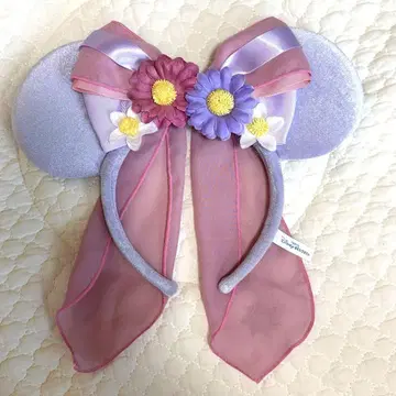 라푼젤 미니 꽃 보라색 머리띠