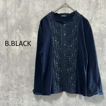 4182 [ B.BLACK ] 긴팔 셔츠 버튼 디자인 귀여운 상의 온오프