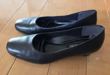 AQUA LADY 블랙 펌프스 25cm 4E 천연 가죽 관혼상제에도