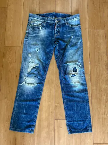 DSQUARED2 디스퀘어드 크러쉬 데님 팬츠 남성용 L