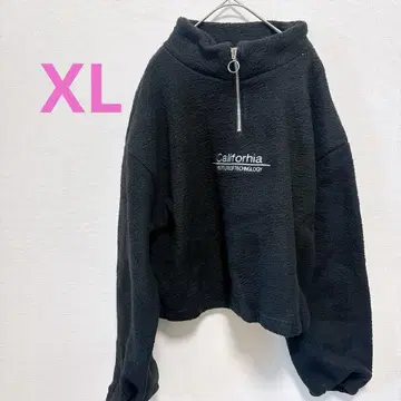 긴팔 상의 심플 보들보들 블랙 두꺼운 원단 XL 집업
