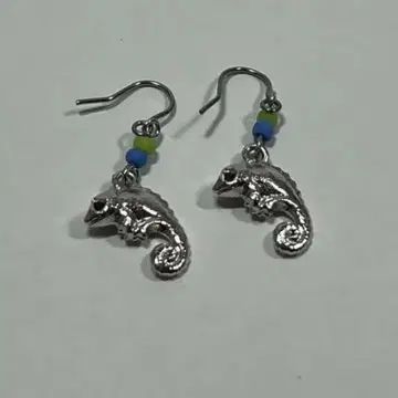 카멜레온 파충류 귀걸이 귀찌 우에노 동물원