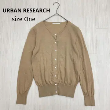 URBAN RESEARCH 크루넥 니트 가디건 One