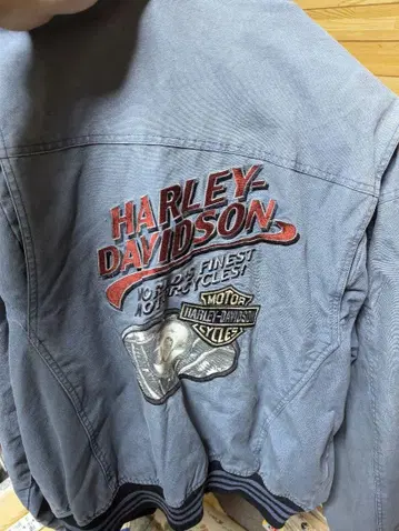 HARLEY-DAVIDSON 백 프린트 아우터 그레이