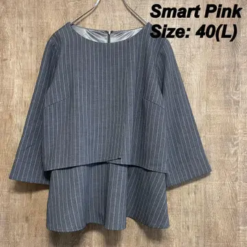 Smart Pink 스마트핑크 긴팔 티셔츠 스트라이프 L 월드
